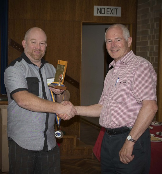 Fred Seeber picking up the President's Trophy